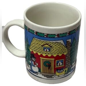 Vintage Snowman Mug - Multicolor